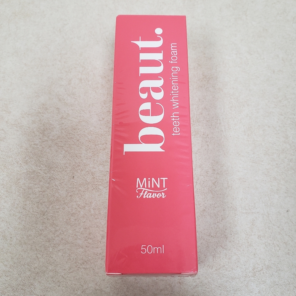 Beaut Teeth Whitening Foam 50ml Mint Flavor *BRAND NEW SEALED IN BOX*